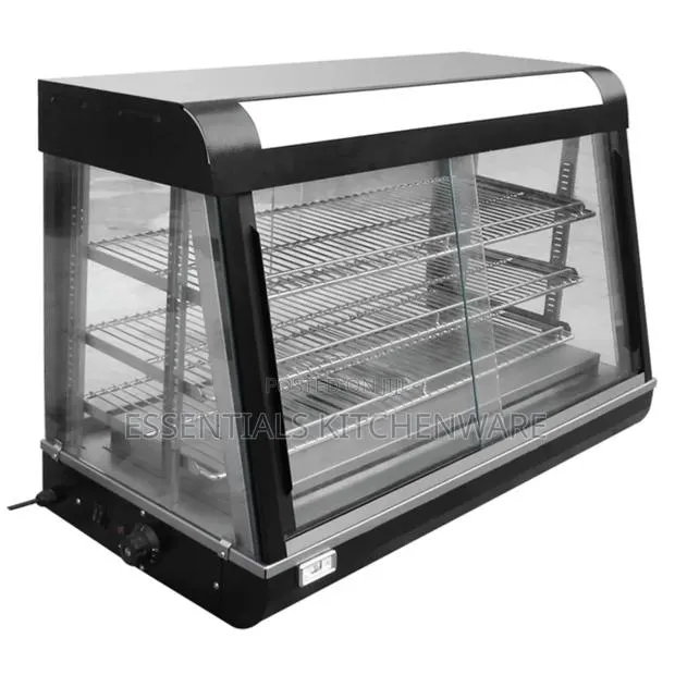 3pcs Curved Glass Food Warmer Display Showcase · Photo 2