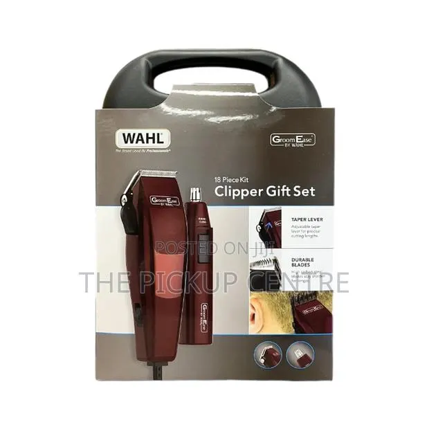 Wahl Hair Clipper Nose Ear Trimmer Maroon 18 Piece Set · Photo 1