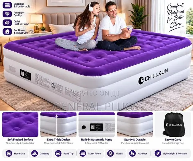 Super Luxury Double Size Inflatable Air Mattress With Automatic Pump · Photo 1