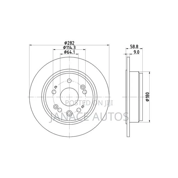 Honda Cr-v Crossroad Mindex Mdc2046 Rear Brake Disc · Photo 1