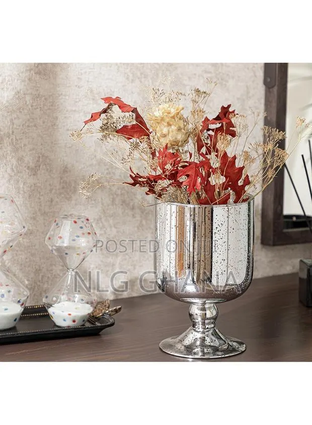 Brilliant Glass Vase (D15 X H20)Cm - Silver. Ehx1362 · Photo 1