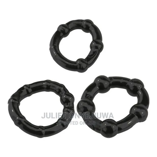 3 Pcs Set Penis Erection Beaded Cockrings. Delay Ejaculation · Photo 1
