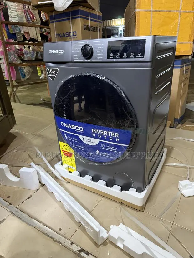 Fully Automatic Nasco 10kg Front Load Washing Machine Nasfl-Js10kg-S · Photo 1