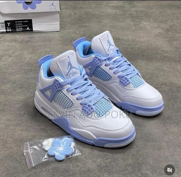 Air Jordan "White/Aluminum/Blue Tint/Oil Green" Sneakers · Photo 1