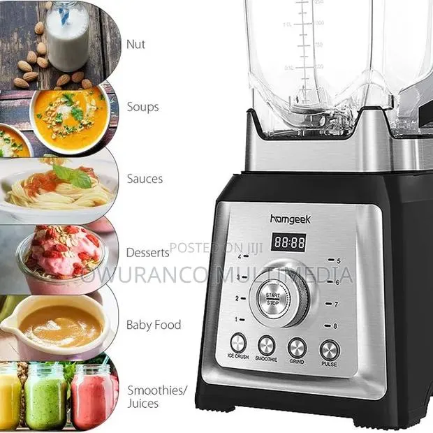 Homgeek 2000W Blender NY-8188MJB 2L 33000RPM 8 Blades · Photo 1