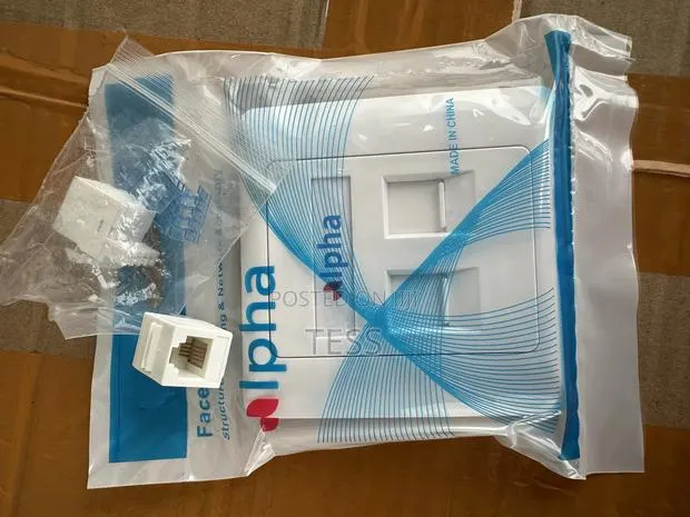 RJ11 Faceplate Double With Keystone Jack (Alpha) · Photo 1