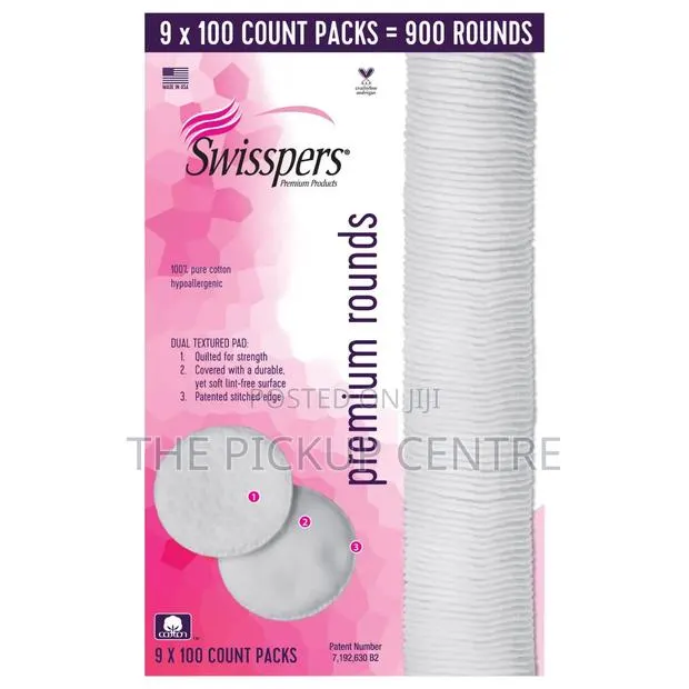 Swisspers Premium Hypoallergenic Cotton Rounds, 900-Count · Photo 1