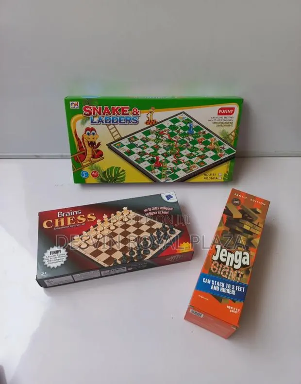 Jenga + Snake and Ladders + Chess Game · Photo 1