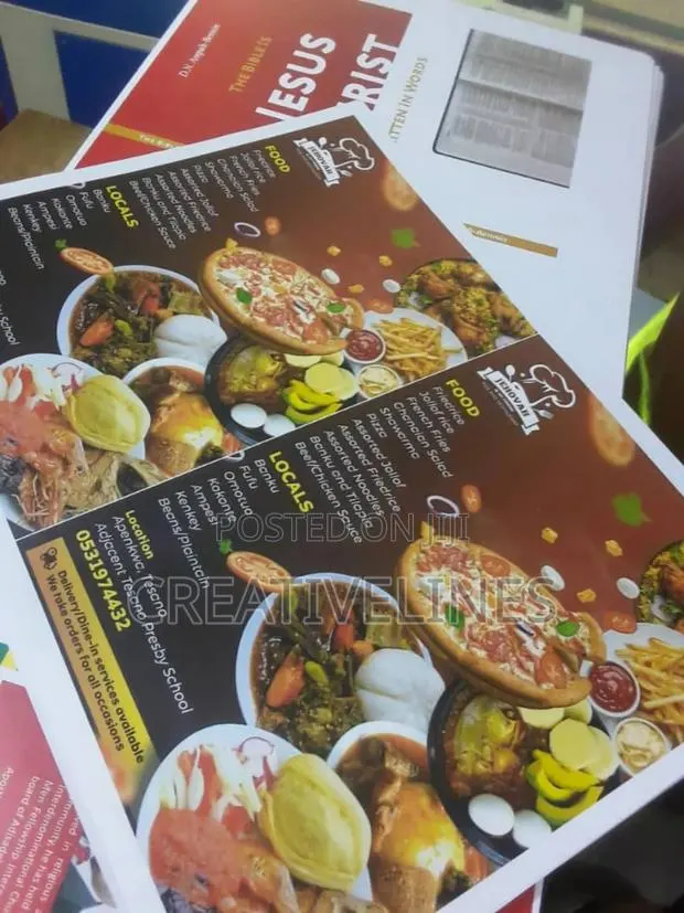 Customised Food Menu · Photo 1
