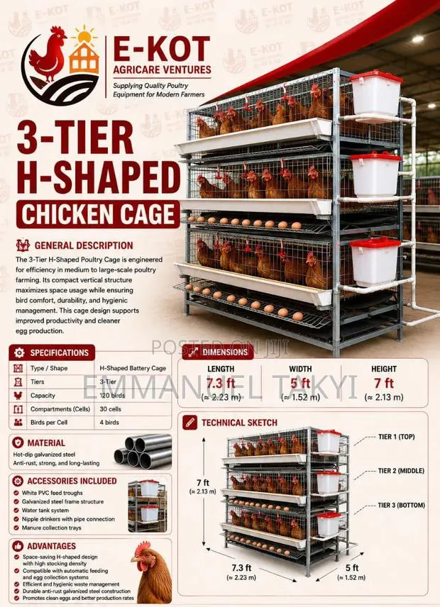 H-Shape Chicken Cage · Photo 1