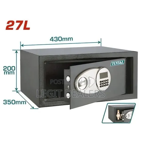 Strong Safe Box for Items, Cash Documents. 27l · Photo 1