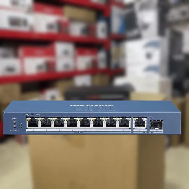 Hikvision Ds-3e0510p-e 8 Port Gigabit Unmanaged Poe Switch · Photo 1