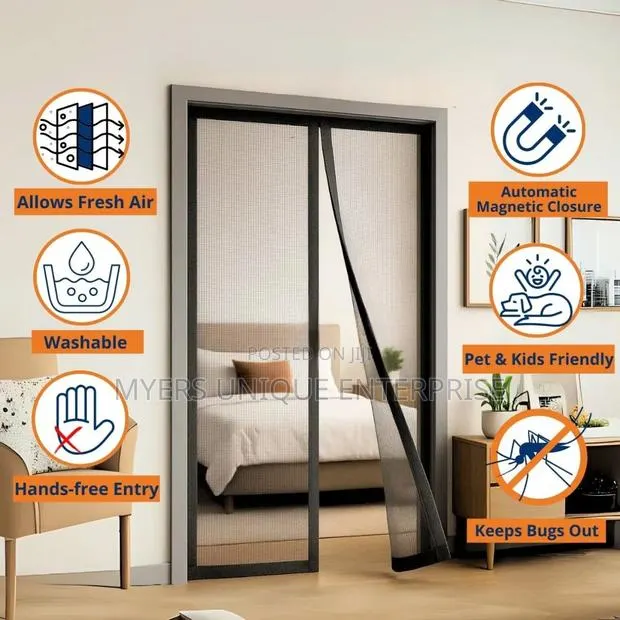 High Quality Magnetic Mosquito Door Net Made of Fiberglass · Photo 1
