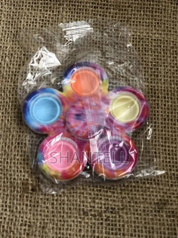Rainbow Flower Pop It Fidget Spinner - Stress Relief Sensory Toy · Photo 1