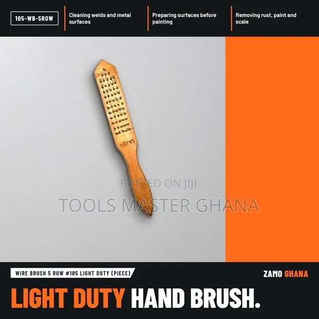 Wire Brush 5 Row #105 Light Duty (Piece) - 105-Wb-5row · Photo 1