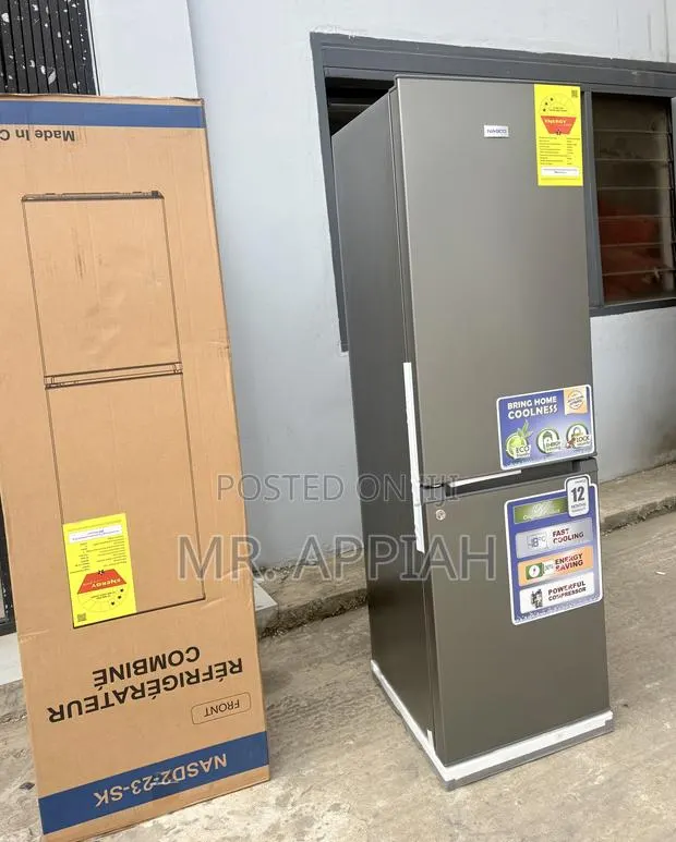 Exceptional Quality Nasco Bottom Mount Freezer Fridge(NasD2-23-SK)Gray · Photo 1