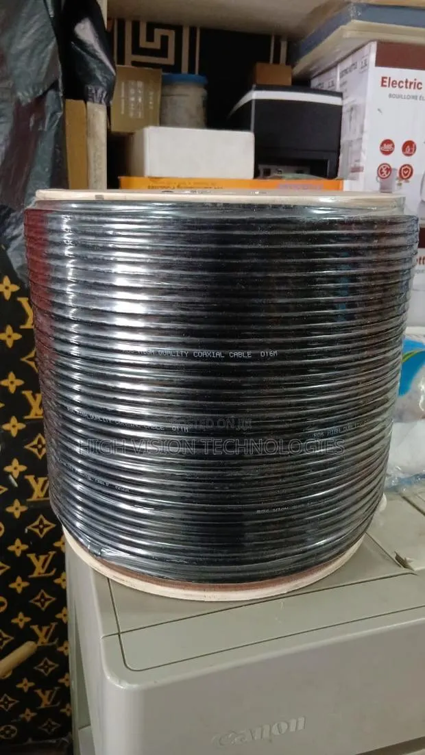 Black Rg6 High Quality Coaxial Cable 305 · Photo 1
