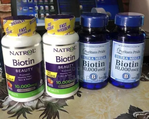 10,000 MCG Biotin - Hair,Skin Nails · Photo 1