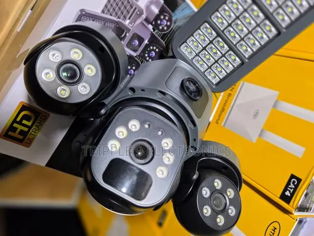 Hd Solar PTZ 4g Triple Lens Camera With Flood Lights · Photo 1