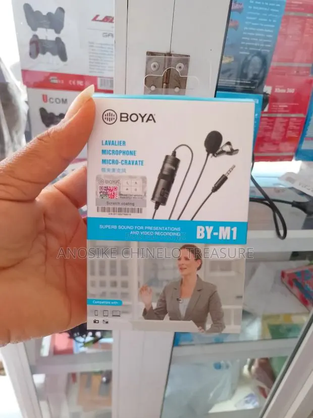BOYA BY-M1 Original Lavalier Clip-on Microphone for Phone, Camera PC · Photo 1