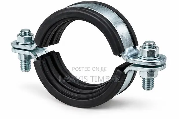 Galvanized Rubber-Lined Pipe Clamp 2” · Photo 1