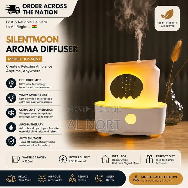 SilentMoon Aroma Diffuser – KP-6063 – White · Photo 1