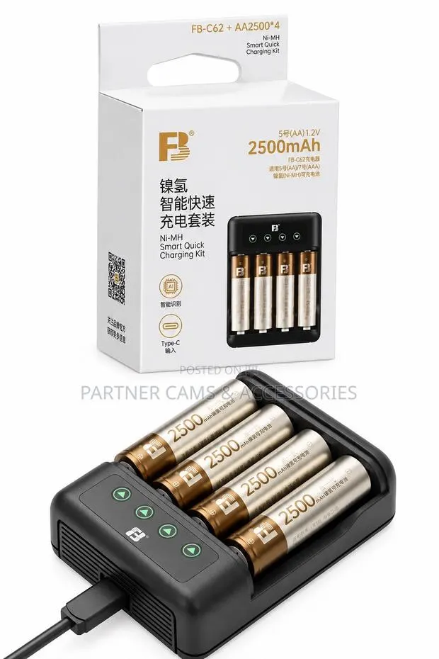 High-Capacity 2500mAh Rechargeable Batteries · Photo 1