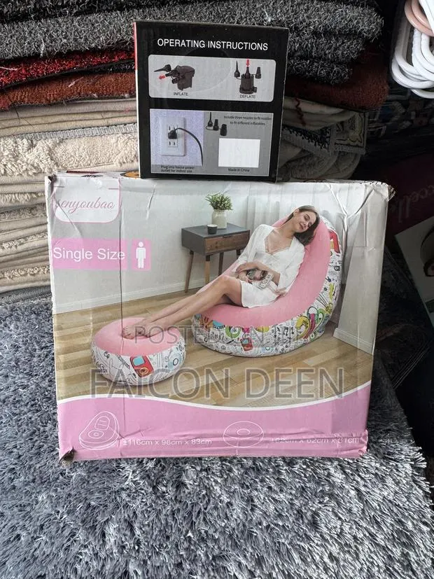 Modern Inflatable Lounge Seat (Inflatable Air Sofa + Free Pump · Photo 1