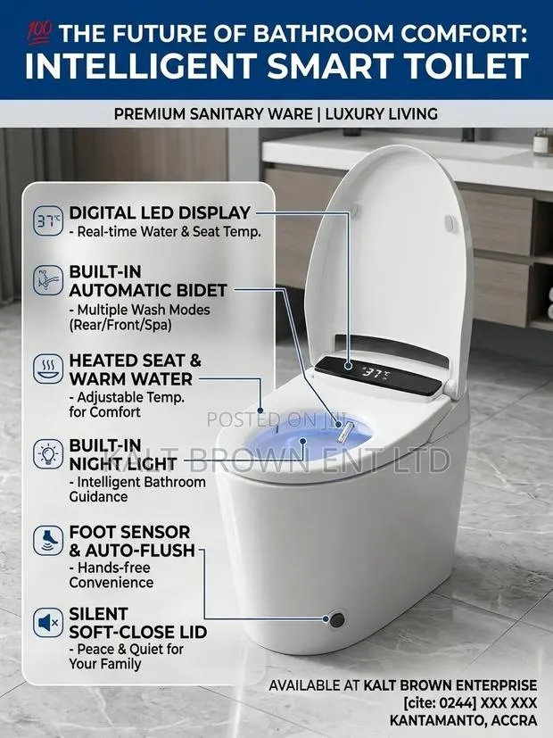 Luxury Intelligent Smart Toilet (WC) With LED Display &Automatic Bidet · Photo 1