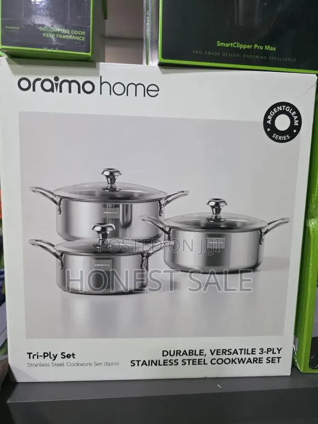 Oraimo Tri-ply Set Durable Versatile Stainless Steel Cookware · Photo 1