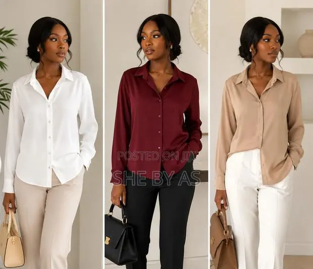She by as Women’S Embroidered Buttoned Shirt - Formal Office Wear · Photo 1