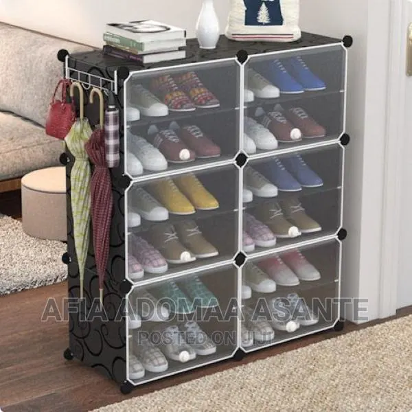 6*6, 12 Space Plastic Shoe Rack · Photo 1