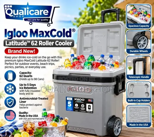 Igloo MaxCold LatitudeTM 62 Roller Cooler · Photo 1