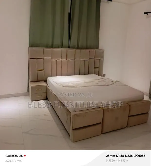 Over Size Double Bed Frame With Side Drawers · Photo 1