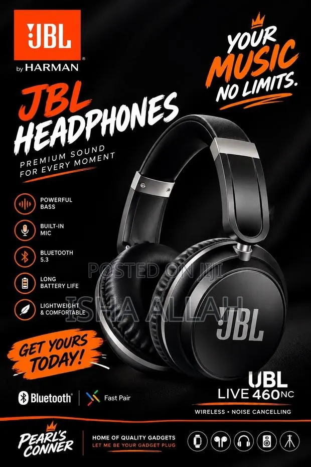 JBL LIVE 460NC — Your Music, No Limi