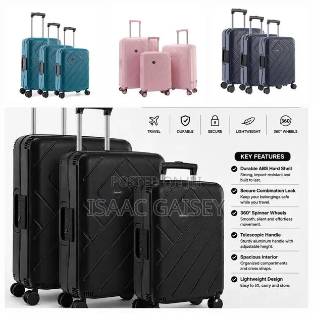 3pcs Zipless Abs Hard Shell Premium Anticrake Lugguage Set · Photo 1