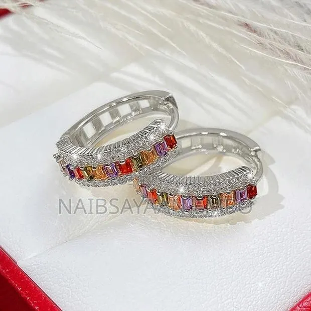 Cubic Inlaid Rainbow Earring · Photo 1
