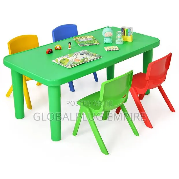 Kids’ Round Learning Table With Chairs Fun Comfortable Study Time · Photo 2