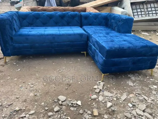 L Shape Sofa Blue · Photo 1