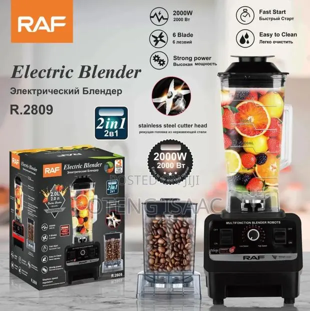 RAF Heavy-Duty Electric Blender With Dry Mill Attachment (2.5L) · Photo 1