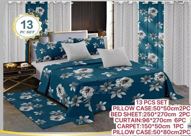 13 Sets of Bedsheets , Pillowcases, Curtains and Mat · Photo 1