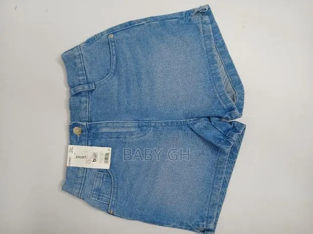 Kids Girls Blue Denim Shorts · Photo 1