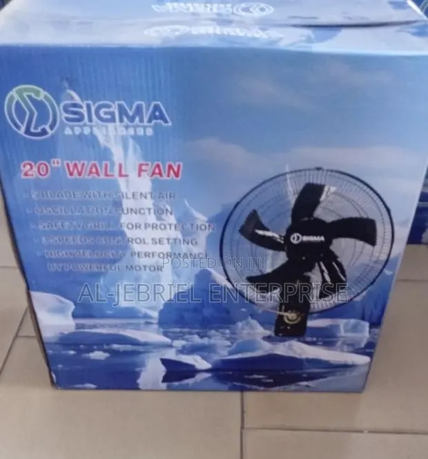 20” Wall Fan Black · Photo 1