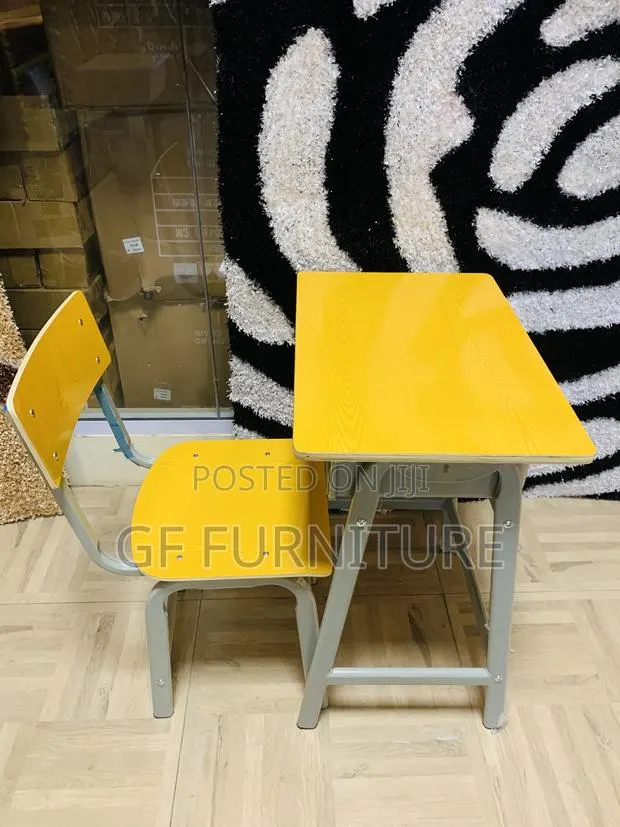Sturdy Yellow Student Desk Chair Set(Wholesale) · Photo 1