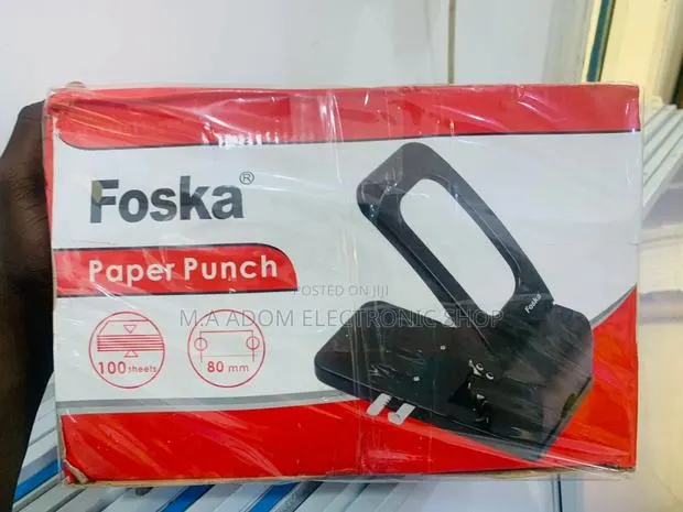 Adorable Foska Office Heavy Duty Metal Manual Paper Punch . · Photo 1
