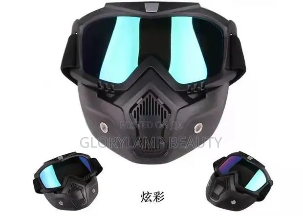 Detachable Motor Goggles Mask – Full Face Shield With Anti-Fog Glasses · Photo 1