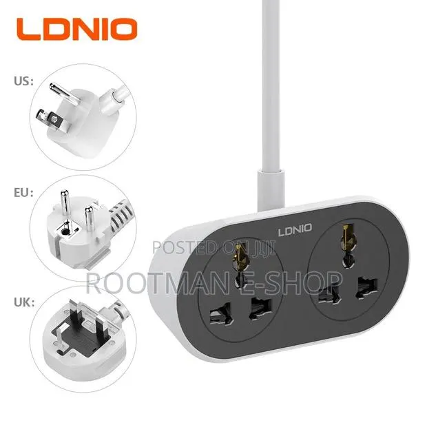 LDNIO SC2018 Universal 2 AC Outlet Extension Cord · Photo 1