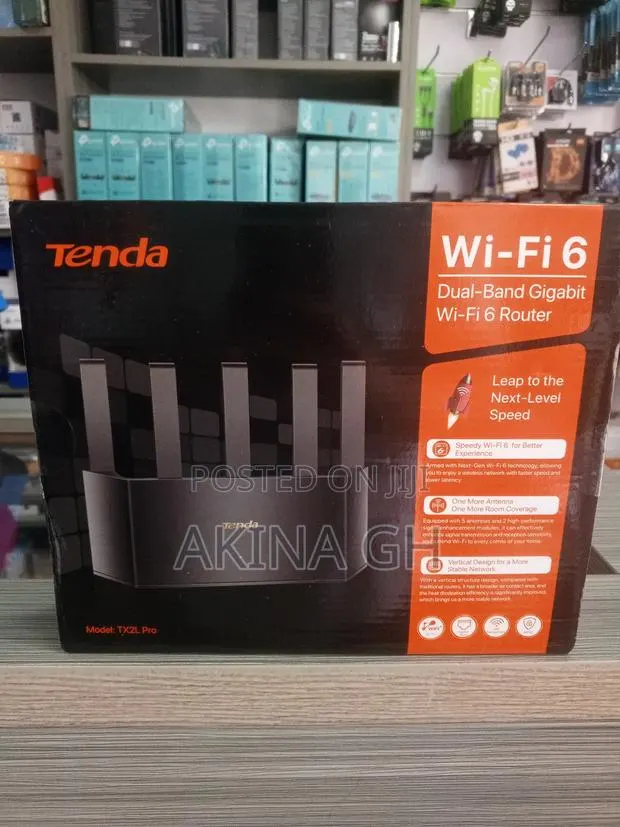 Tenda Dual Band Gigabit Wi-Fi 6 Router Ax1500 Tx2l Pro · Photo 1