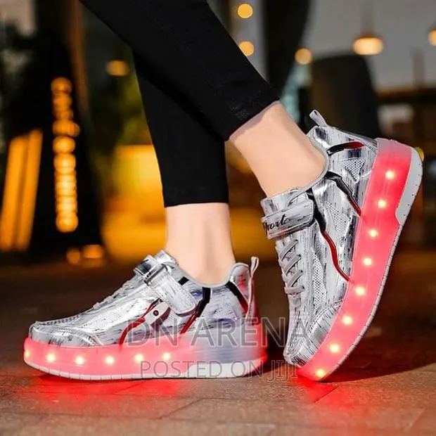 Skating Shoes With Roller Wheels and Custom LED Lights · Photo 1