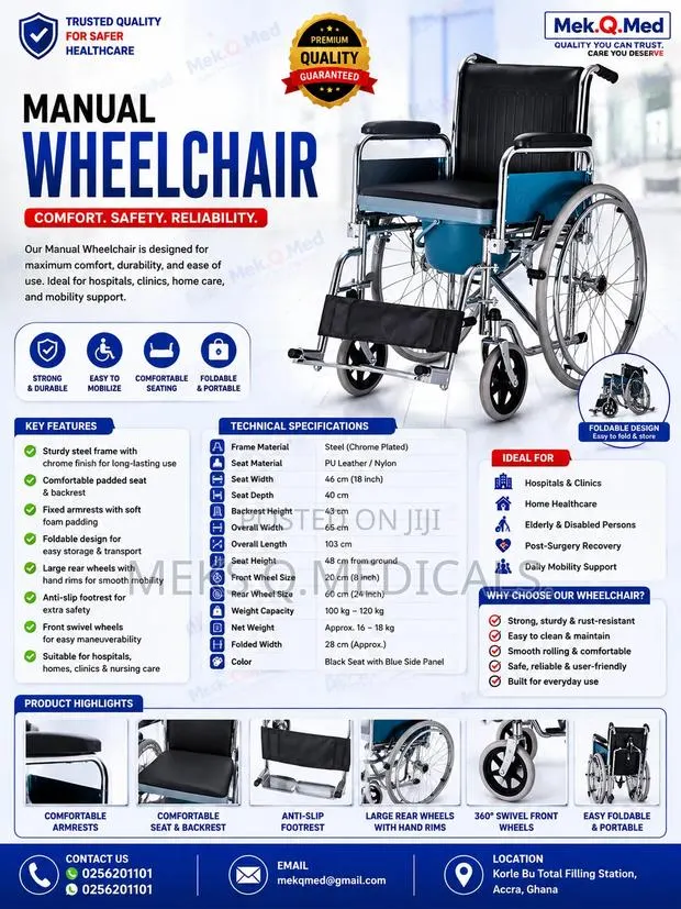Commode Wheelchair ( Short Back ) · Photo 1